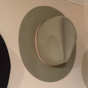 Free People Sage Green Belted Hat